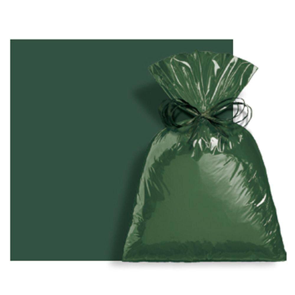 Saco Para Presente Metalizado 45x59cm Dark Green - 25 Un