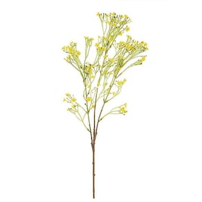 Flores Decorativas Permanentes - Wallflower X36 72cm Amarelo - 6 Hastes