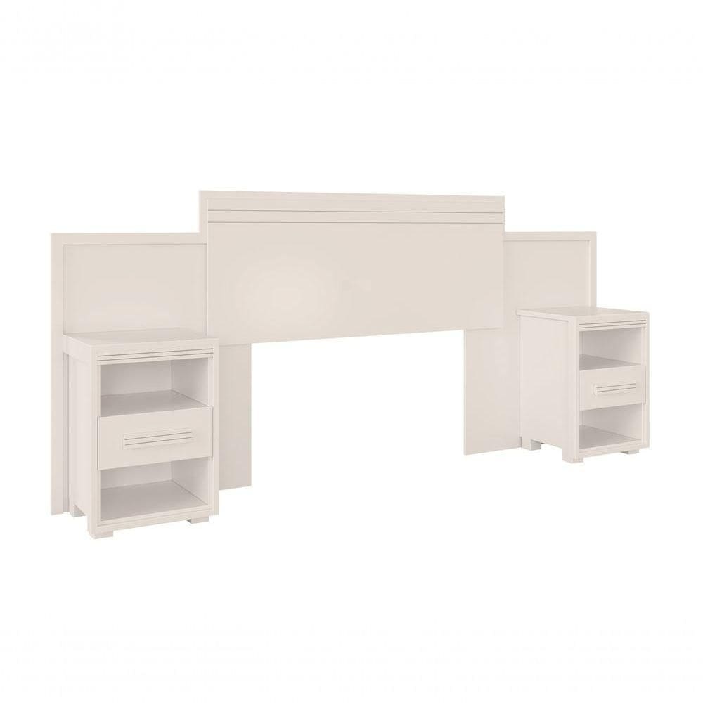Cabeceira Ajustável Para Cama Box Com Laterais Branco