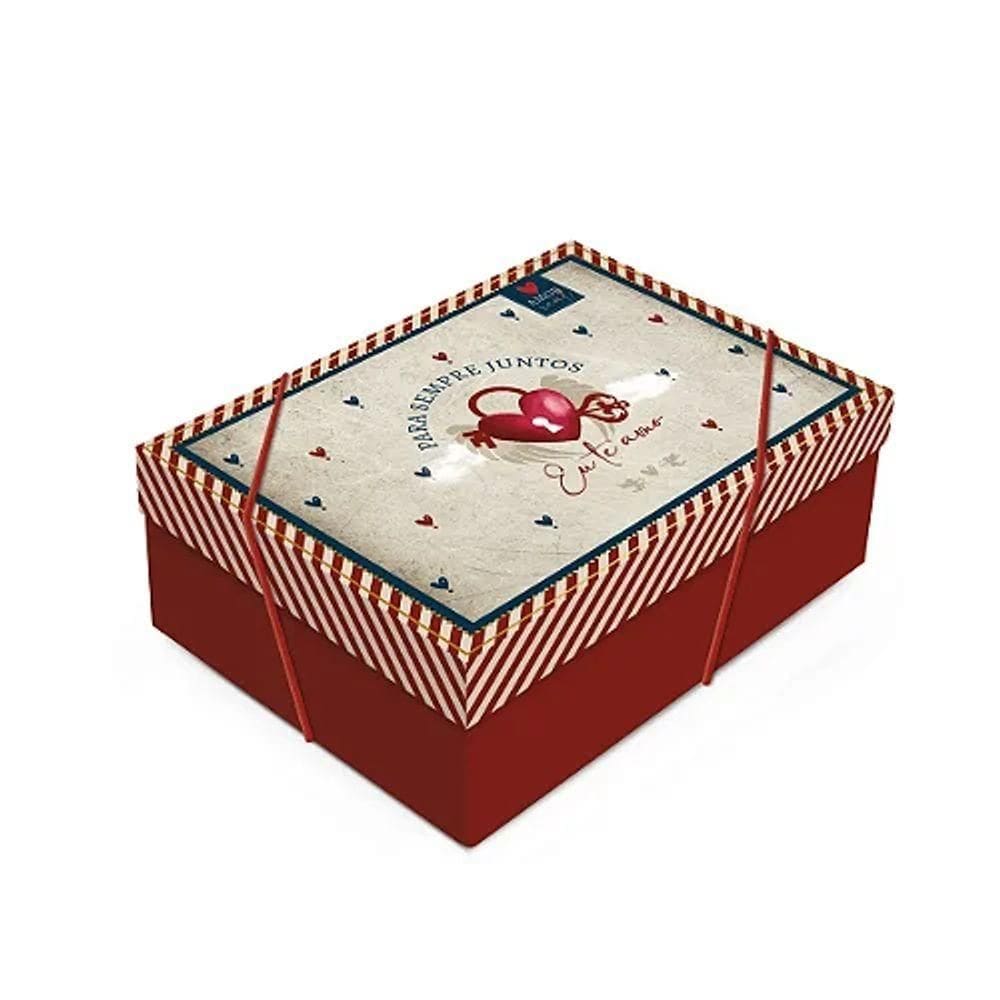 Kit Caixa Retangular Com Tampa Amor Real G 46x33x14cm - 10 Un