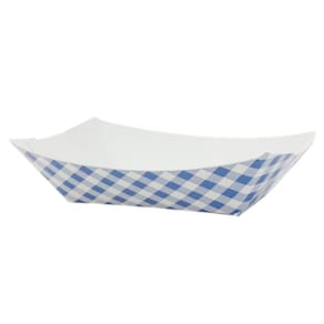 Bandeja De Papel Dobrável Xadrez Junina 14,5cm Azul - 10 Un