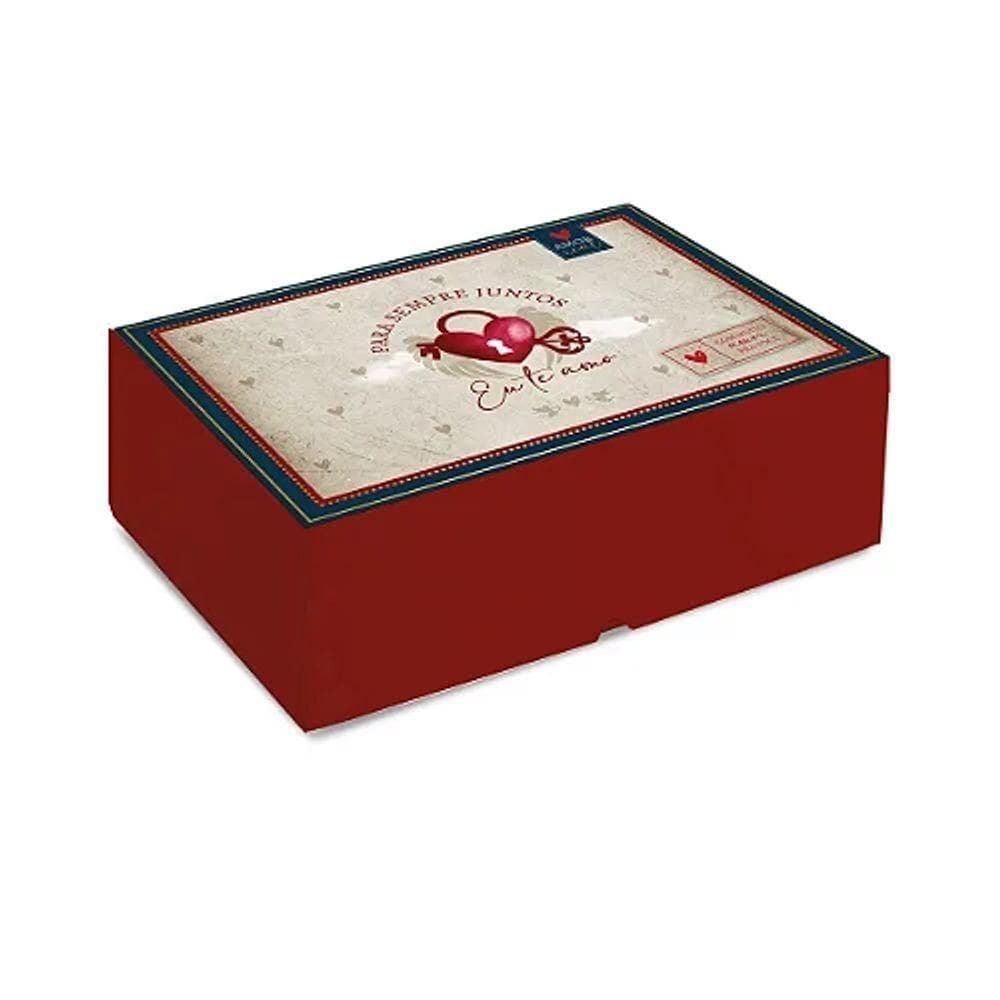 Kit Caixa Retangular Realce Amor Real P 20x14x7cm - 10 Un