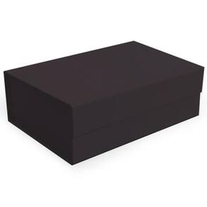 Caixa Rígida Dobrável Retangular Com ímã G Preto 33,5x24,5x10cm - 5 Un