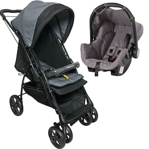 Carrinho Bebe Conforto Cinza Galzerano Maranello III Preto Cinza