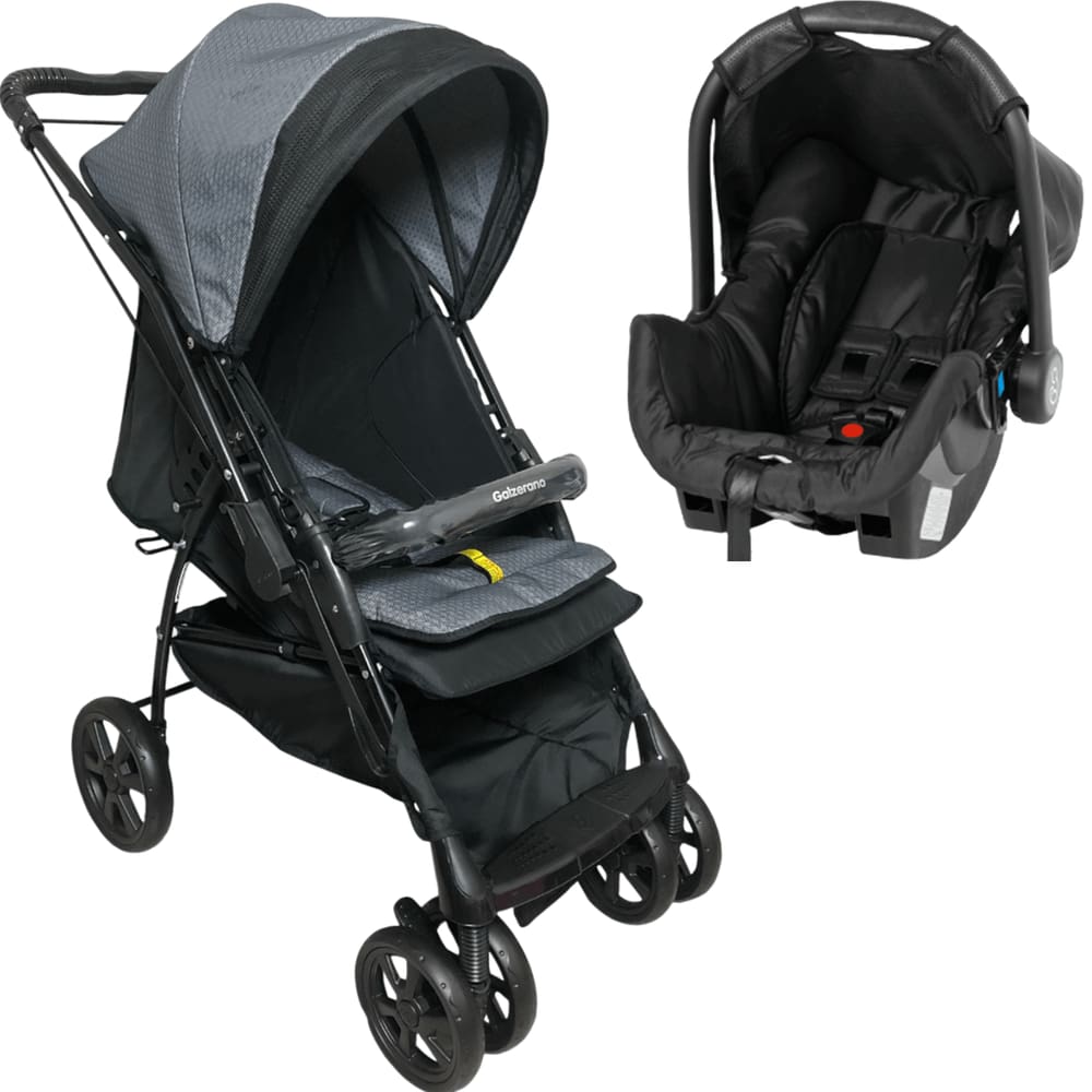 Carrinho Bebe Conforto Galzerano Maranello III Preto Cinza