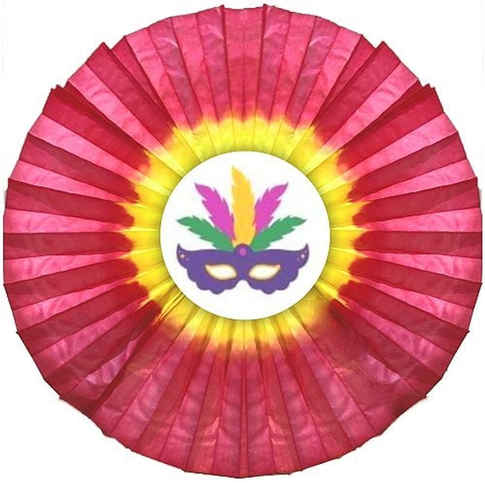 Enfeite De Papel Decoração De Carnaval Fiorata Tingida 40cm Vermelho