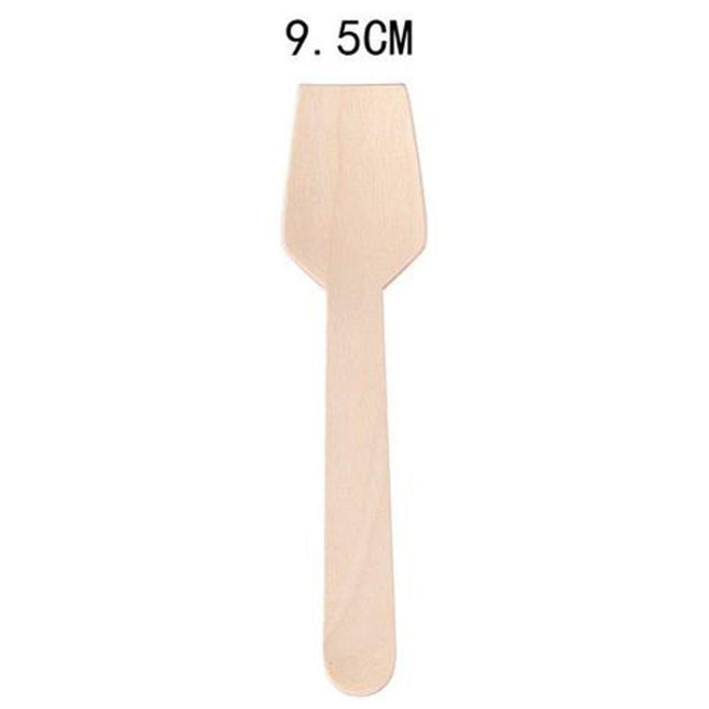 Talher Madeira Mini Colher Natural 9,5cm - 50 Un