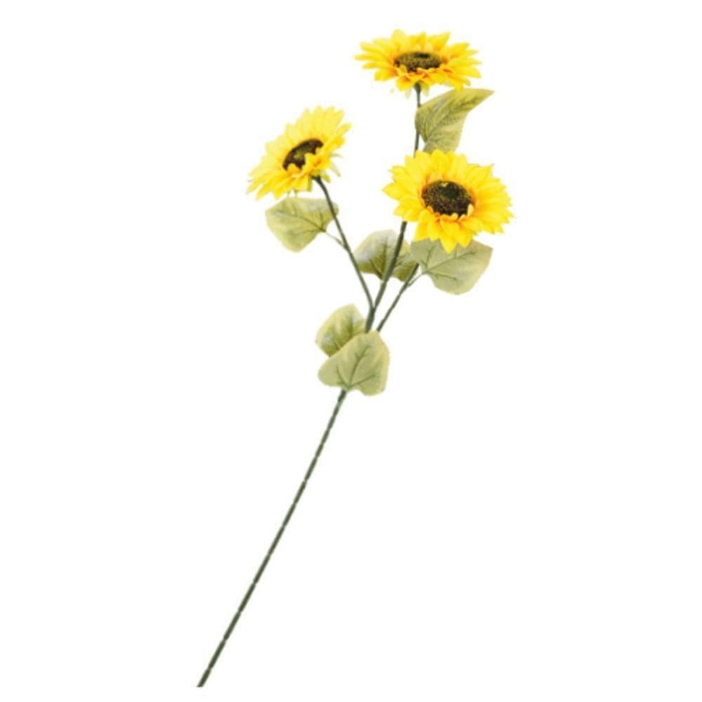 Enfeite Girassol Artificial 88cm - 3 Un