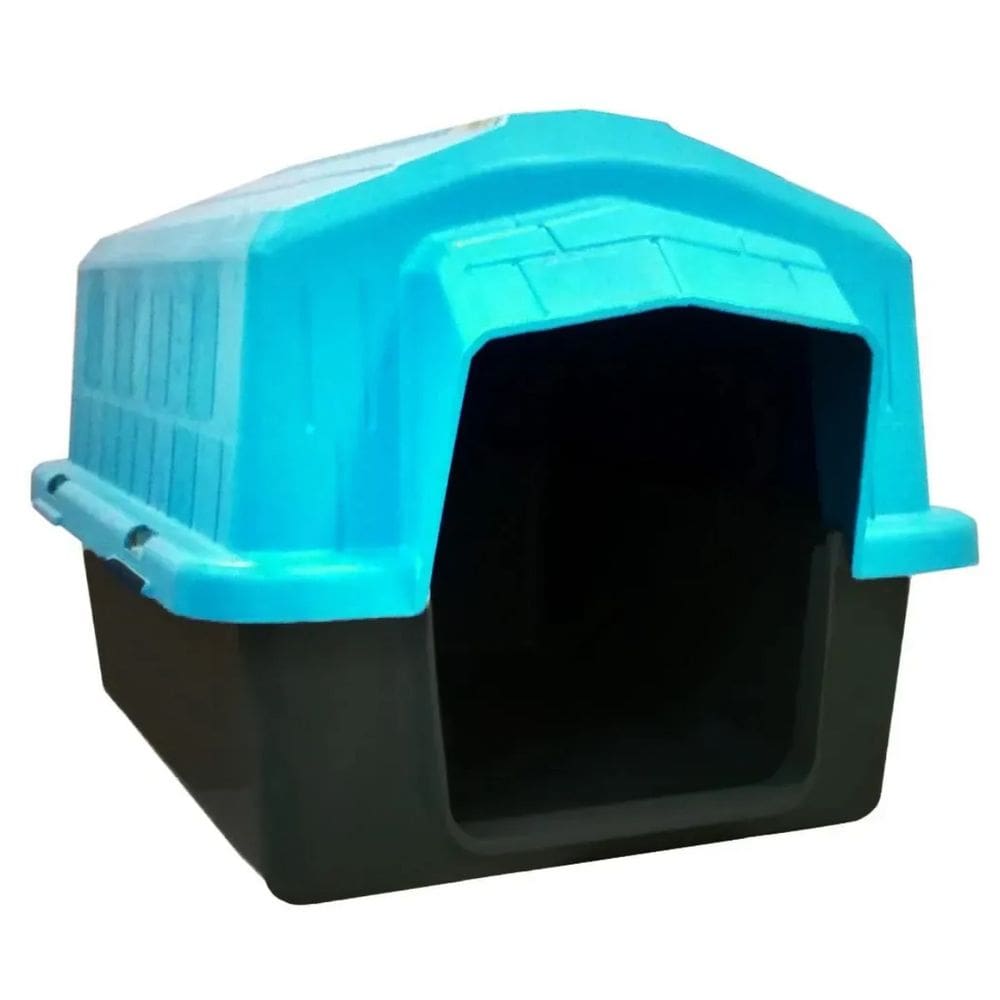 Casa Casinha Cachorro Gato Pet N6 Plástico Alvorada Azul