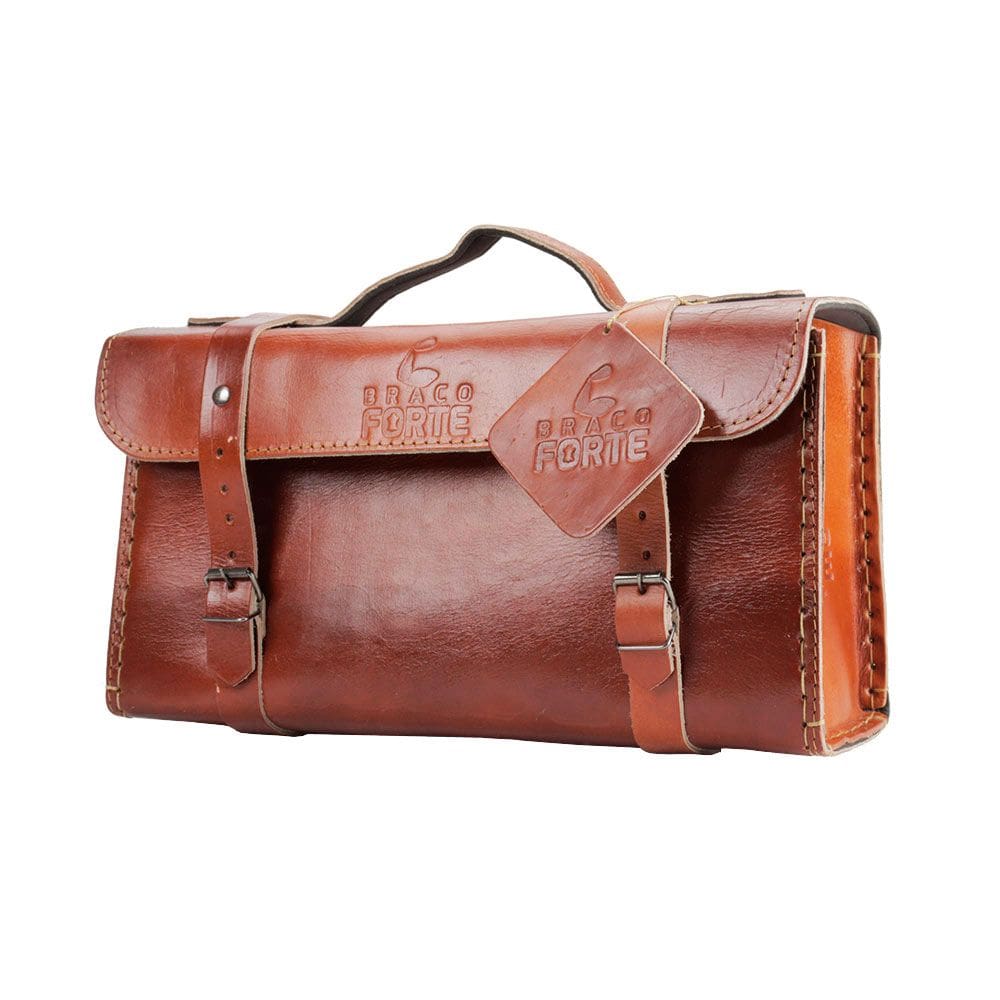 Maleta Ferramentas Couro 40x24x16cm M003 Braço Forte