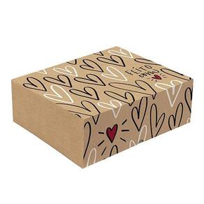 Kit Cesta Na Caixa Feita Com Amor P 27x19,5x9cm - 10 Un