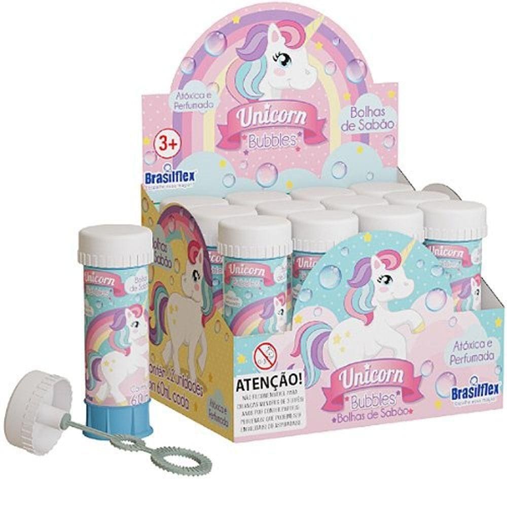 Lembrancinha Infantil - Bolhas De Sabão Unicórnio - 1 Tubo Com 60ml