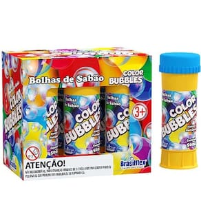 Lembrancinha Infantil - Bolhas De Sabão Color Bubbles - 1 Tubo Com 50ml