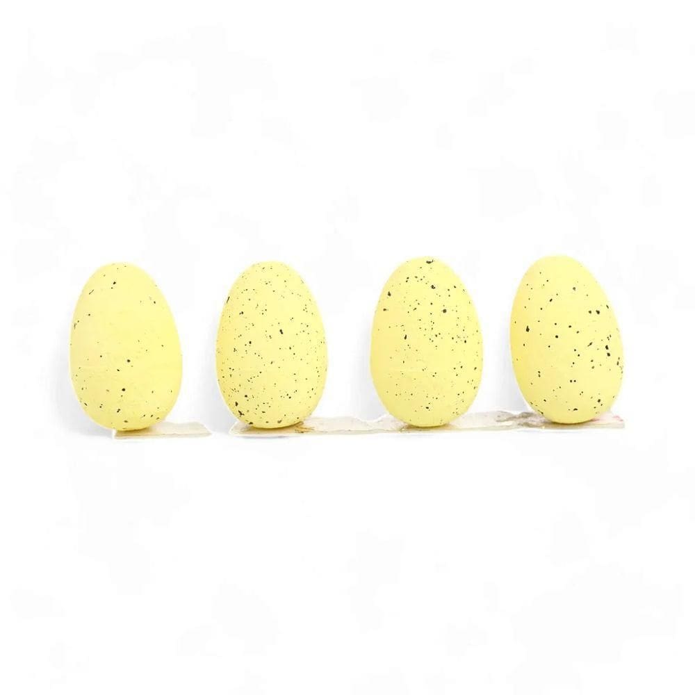 Ovos Decorativos Amarelo 3x2x2cm - 36 Un