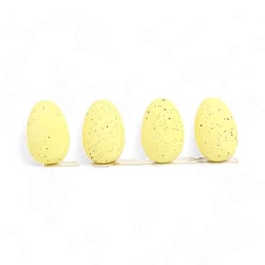 Ovos Decorativos Amarelo 3x2x2cm - 36 Un