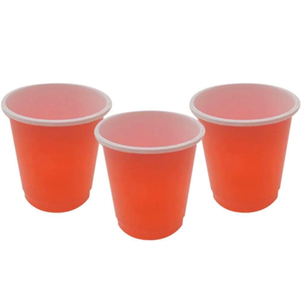 Copo Shot Americano Descartável 30ml Vermelho - 10 Un