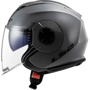 Capacete Ls2 OF570 Verso Aberto Com Oculos Monocolor Cinza