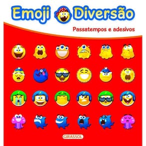 Livro Emoji Diversao Vermelho - Passatempos E Adesivos