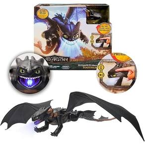 Como Treinar o Seu Dragão O Filme - Banguela Luxo 38 Cm Ultimate Plasma Blast Com Luz e Som - Sunny