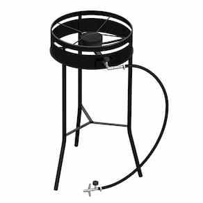 Fogareiro Tripé Para Disco Chama Simples Preto