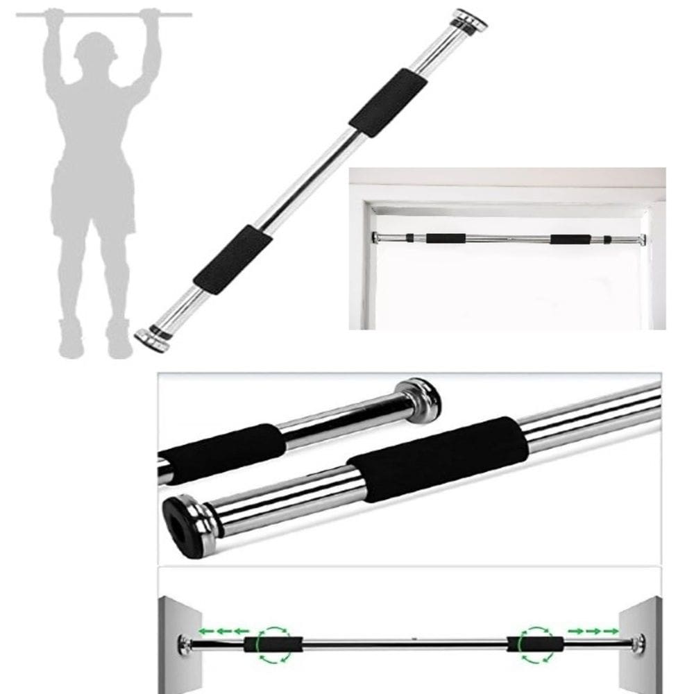 Barra Flexao Abdominal Para Porta Fixa Ajustavel Treino Academia Em Casa Fitness Exercicios Multifuncional