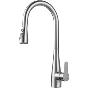 Torneira de Cozinha  Gourmet Extensível Misturador Monocomando Move Aço Inox Escovado