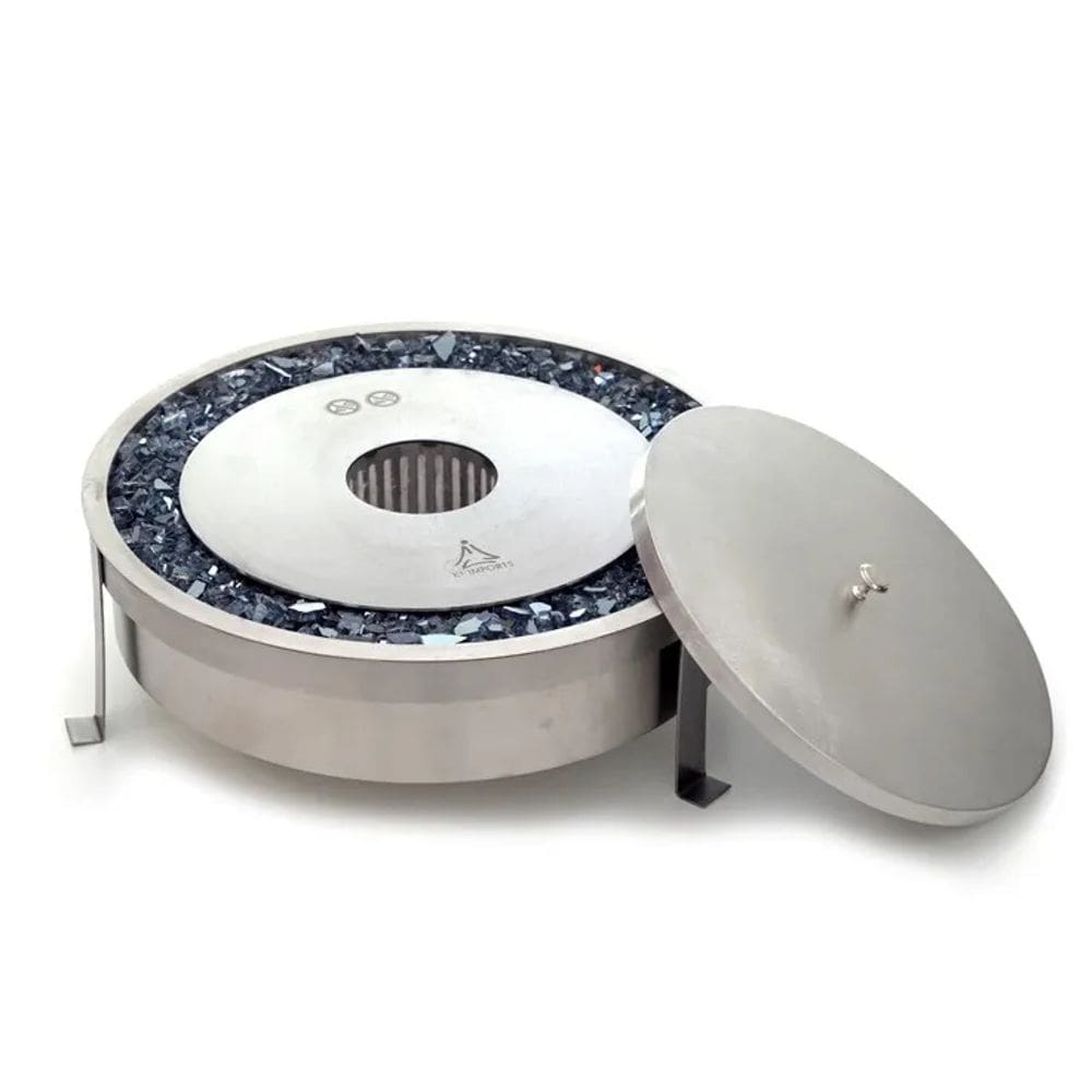Lareira  Modelo Tocha Inox Grande de 5L Ecológica - K3 Imports