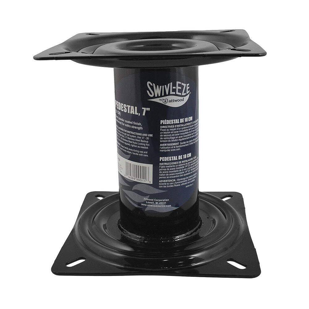 Pedestal de assento de barco Attwood 90720 Black Powder Coated 7 assentos