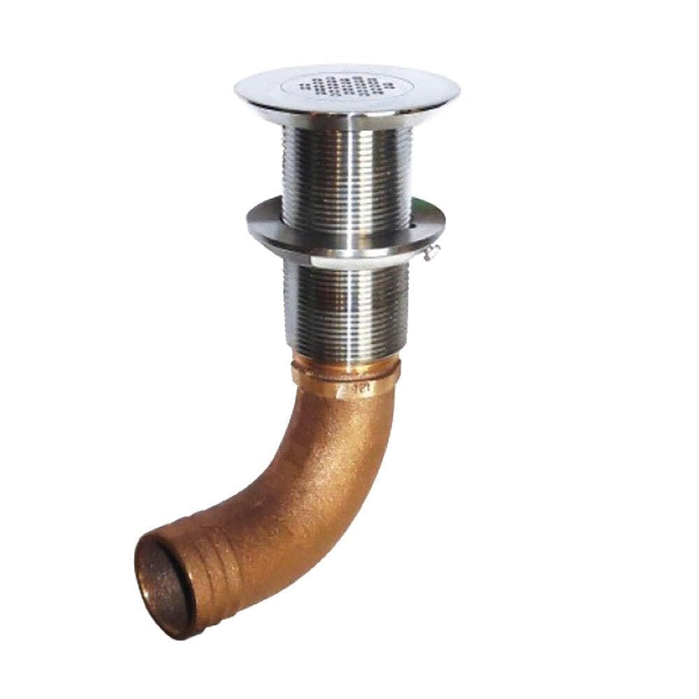 Barba de mangueira 1-1/2 de aço inoxidável GROCO para drenagem de convés
