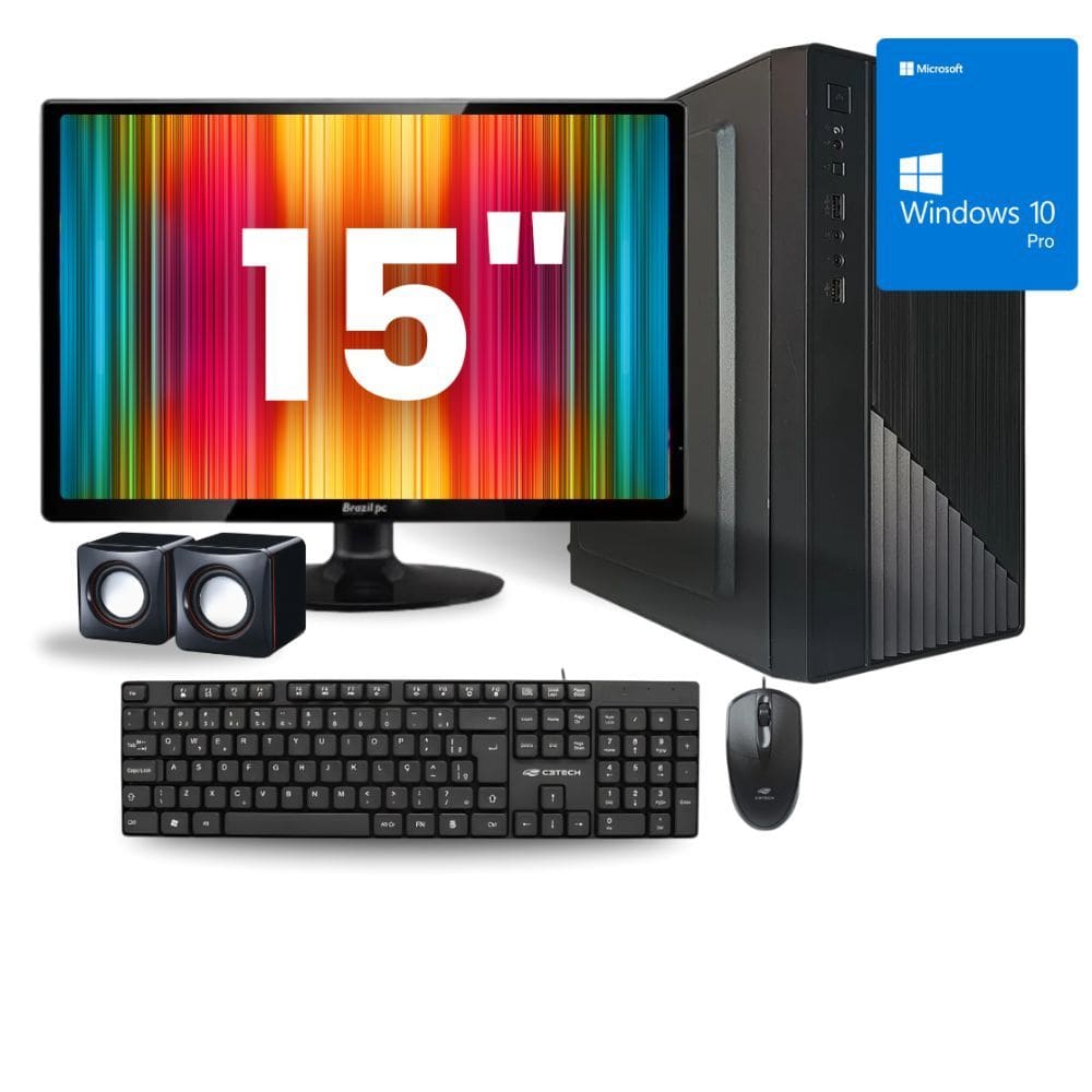 Computador Completo Intel Core I3 8gb M.2 256gb Monitor Led 15 W10