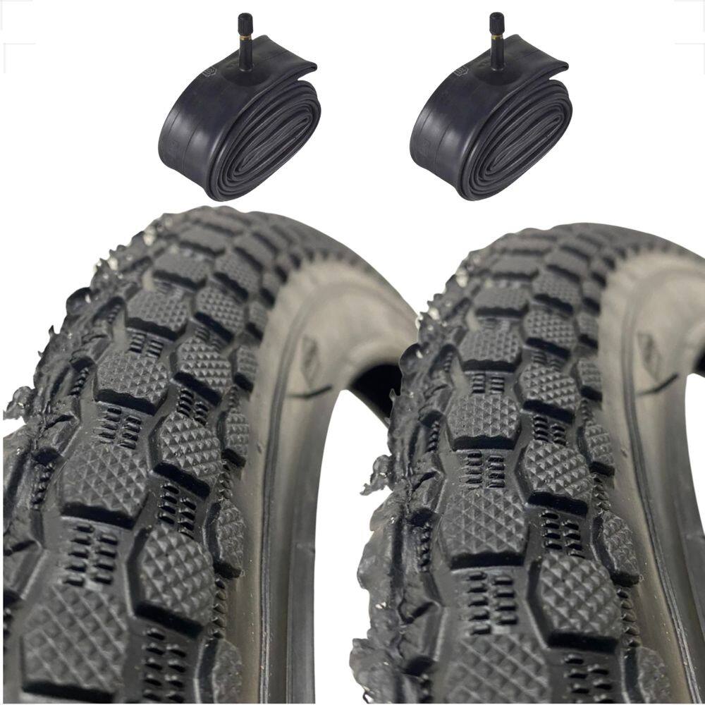 2 Pneu Shiver Bicicleta bike Aro 20 x 1.95 Cravudo Balao + 2 Camara de ar aro 20 Siver bico Grosso