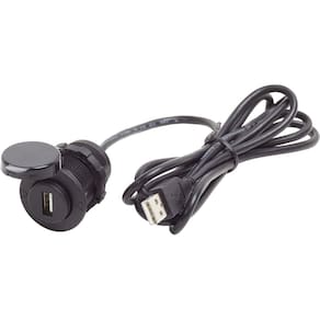 Porta USB 2.0 Blue Sea Systems 1044 com cabo de 5 pés 12VDC
