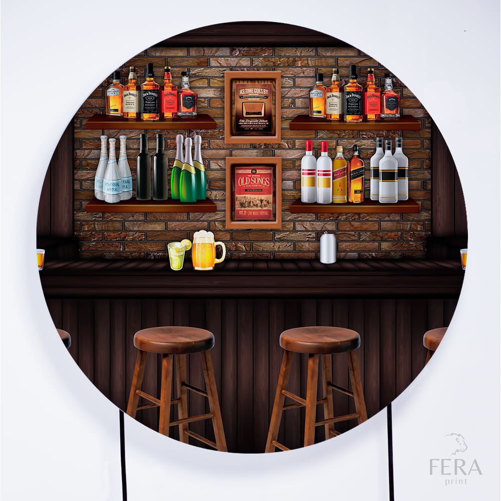 Painel Decorativo para Festa 1,80x1,80 metros Vesti Fácil com Elástico Boteco - Fera Print