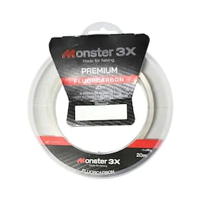 Linha Monster 3X Fluorcarbon M3X Transparente 20m 0.501mm Resistência 29,3lb