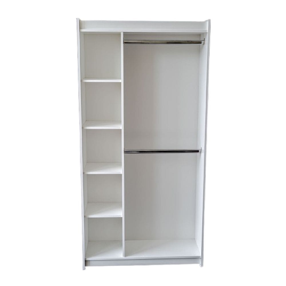 Cabideiro Com Nicho Lateral Modulado 100% Mdf Branco - Suprema Móveis