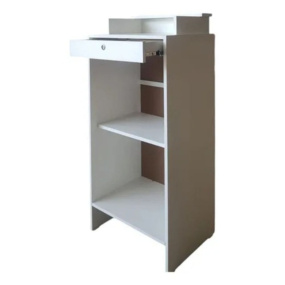 Balcão Caixa Com Gaveta Lojas E Comércios 100% Mdf Branco Desmontado - Suprema Móveis