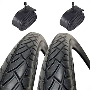 Par Pneu Bicicleta Shiver tipo praieiro Aro 24 X 1.95 + Par Camara de ar aro 24 shiver bico grosso