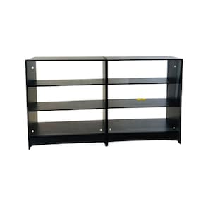 Balcão Expositor Com Vidro E Mdf - 2 Módulos vitrin Lojas E Comércios Preto - Suprema Móveis