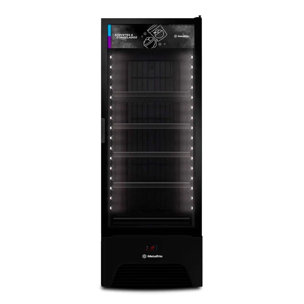 Expositor Vertical Frost Free Porta de Vidro 572 Litros Metalfrio VF50AH All Black 220V