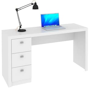 Mesa para Escritório Reversível 136 cm 3 gavetas