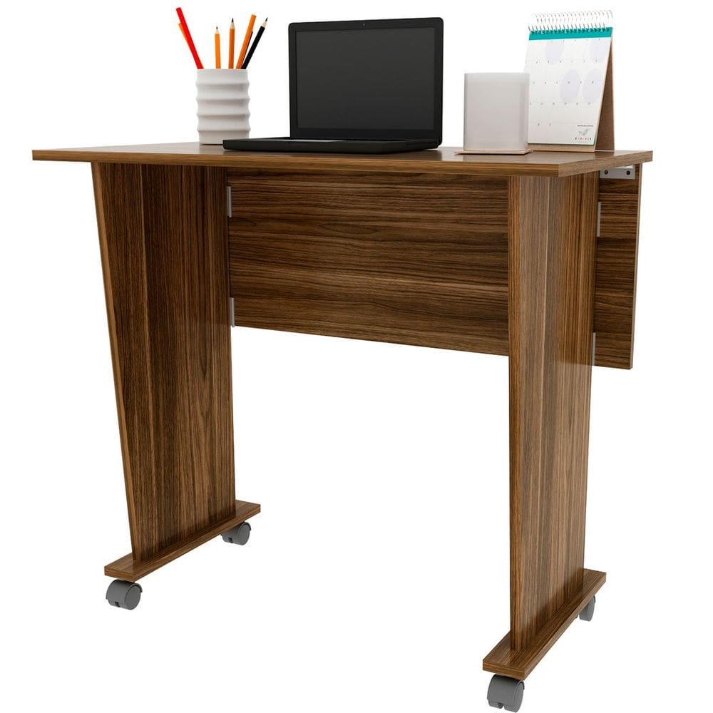Mesa Escrivaninha Dobrável com Rodízio