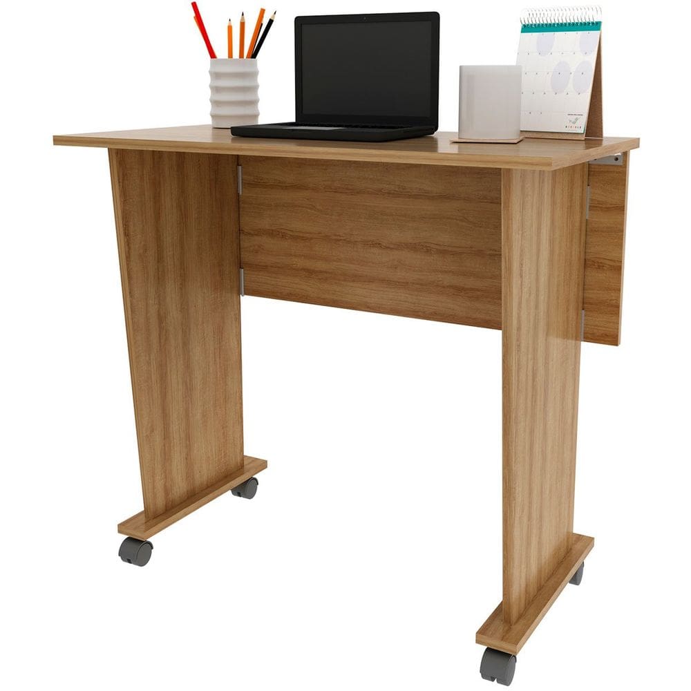 Mesa Escrivaninha Dobrável com Rodízio