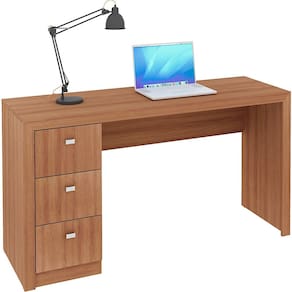 Mesa para Escritório Reversível 136 cm 3 gavetas