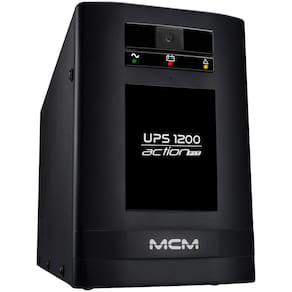 Nobreak MCM 1200VA UPS1200 ACTION FIT 3.1, 6 Tomadas, Trivolt/ 115V - UPS0257 - Com Suporte Para Bateria Estacionária