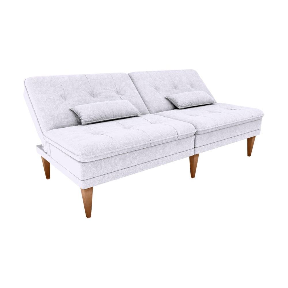 Sofá Cama 3 lugares 190cm e almofadas Madona Bege Matrix