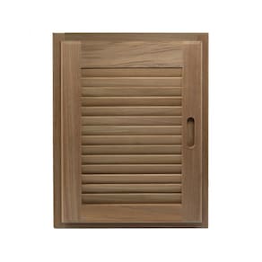 Porta e moldura com persianas de teca Whitecap 60724 38x51cm RH