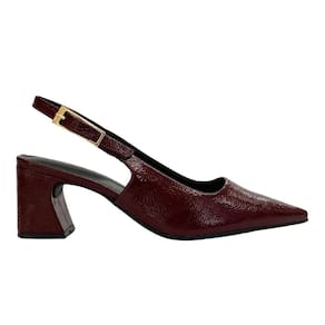 Sapato Scarpin Ramarim 2516131 Feminino Malbec salto bloco casual