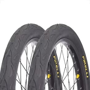 Par Pneu Bicicleta Balão Aro 24 X 2.125 Pirelli Tornado Flame Bike Mtb Slick Infantil Scooter