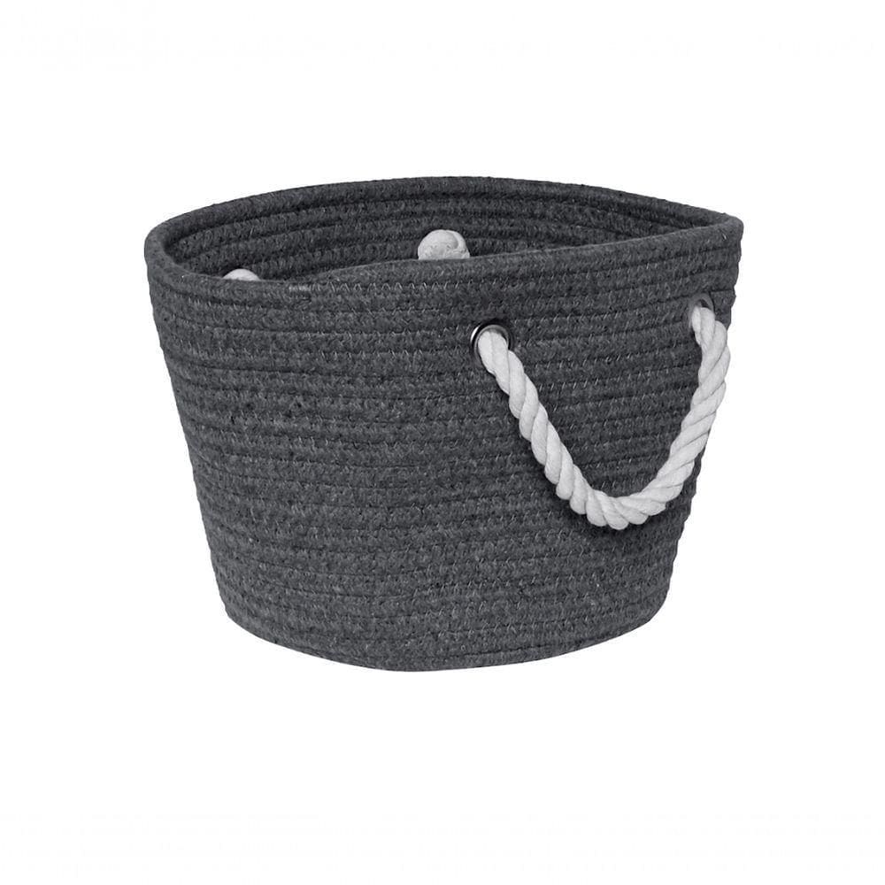 Cesto Square Gist Cotton Grey Com Alça 22 Cm Mimo Style