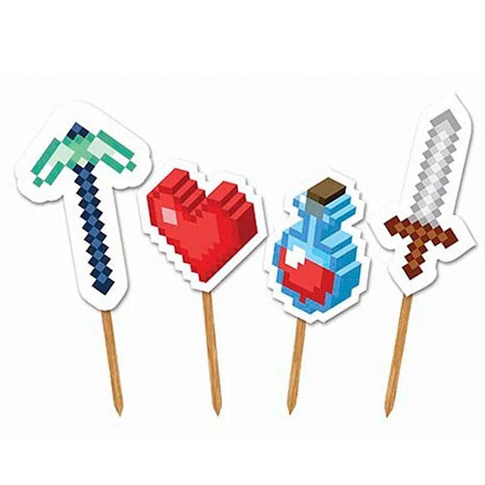 Pick Decorativo Mini Pixels - 4 Un
